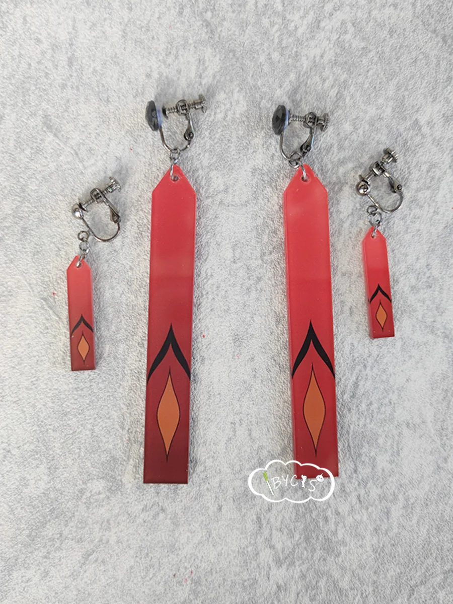 Anime Honkai: Star Rail Blade Cos Ear Clip Ear Pins Cosplay Acrylic Earrings Halloween Costume Prop Jewelry Accessories