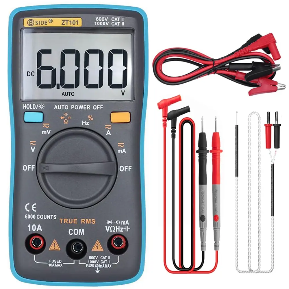 BSIDE Digital Multimeter Voltage Tester Multimetro With Continuity Frequency Resistance Capacitance Temperature Diode Test