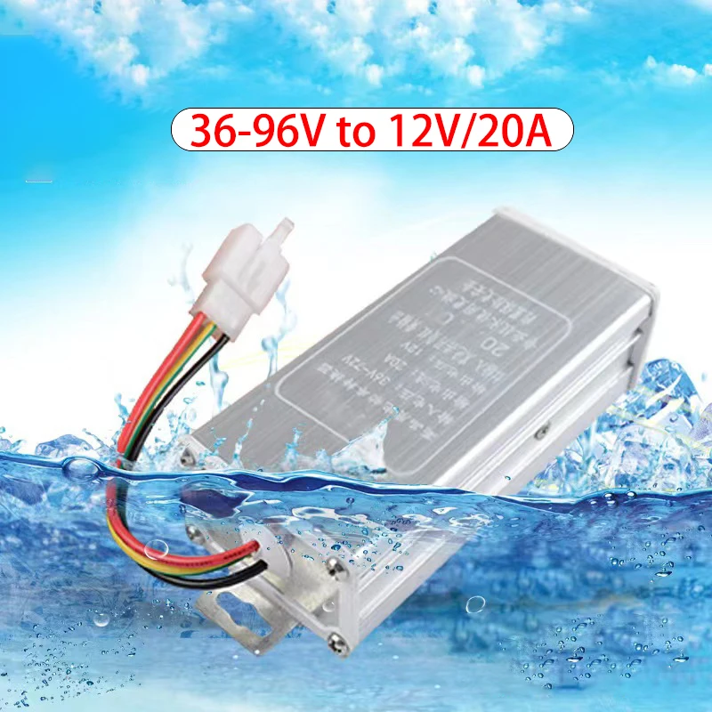 Dc 36/48/60/72v/96v To 12v 10a 20a Electric Vehicle Bicycle Dc Converter Power Transformer