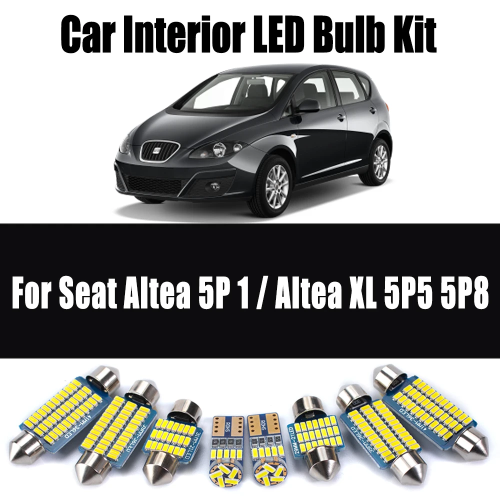 

13Pcs LED Interior Dome Ceiling Trunk License Plate Light Kit For Seat Altea 5P 1 For Altea XL 5P5 5P8 Canbus Car Accessories