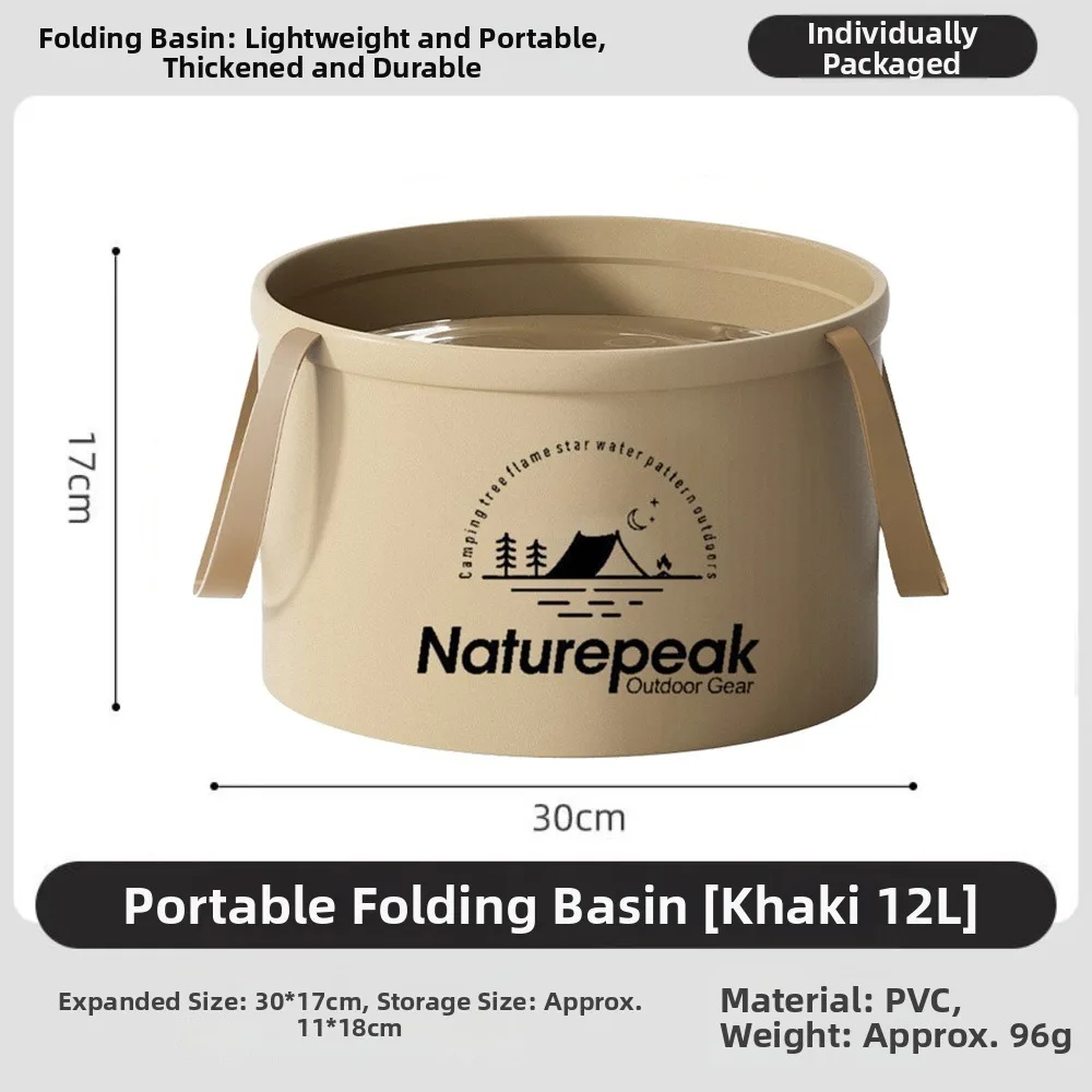 Thickened Collapsible Water Basin With Handle Space Saving Camping Wash Basin Wear Resistant Lightweight Portable Travel Bucket