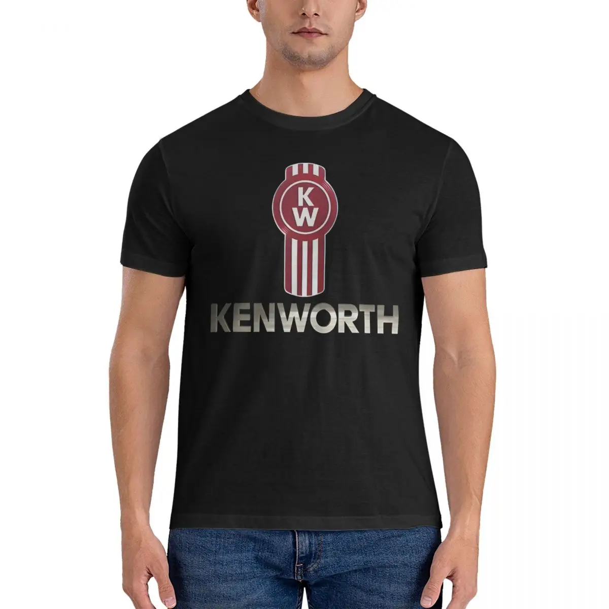 Simple Truck T Shirt Men 100% Cotton Vintage T-Shirt Round Collar Kenworth Tees Short Sleeve Tops Graphic Printed