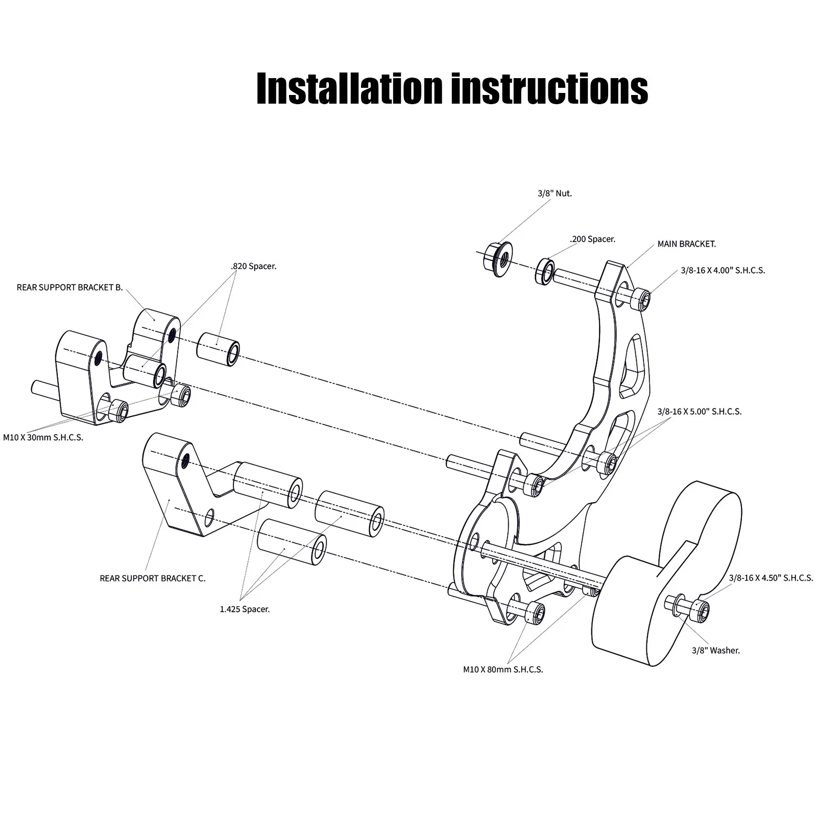 A/C High Mount Bracket Kit For Chevy GMC LQ LS2 LS3 LS6 Vortec Truck Engines Aluminum Anodized Finish Car Accessories