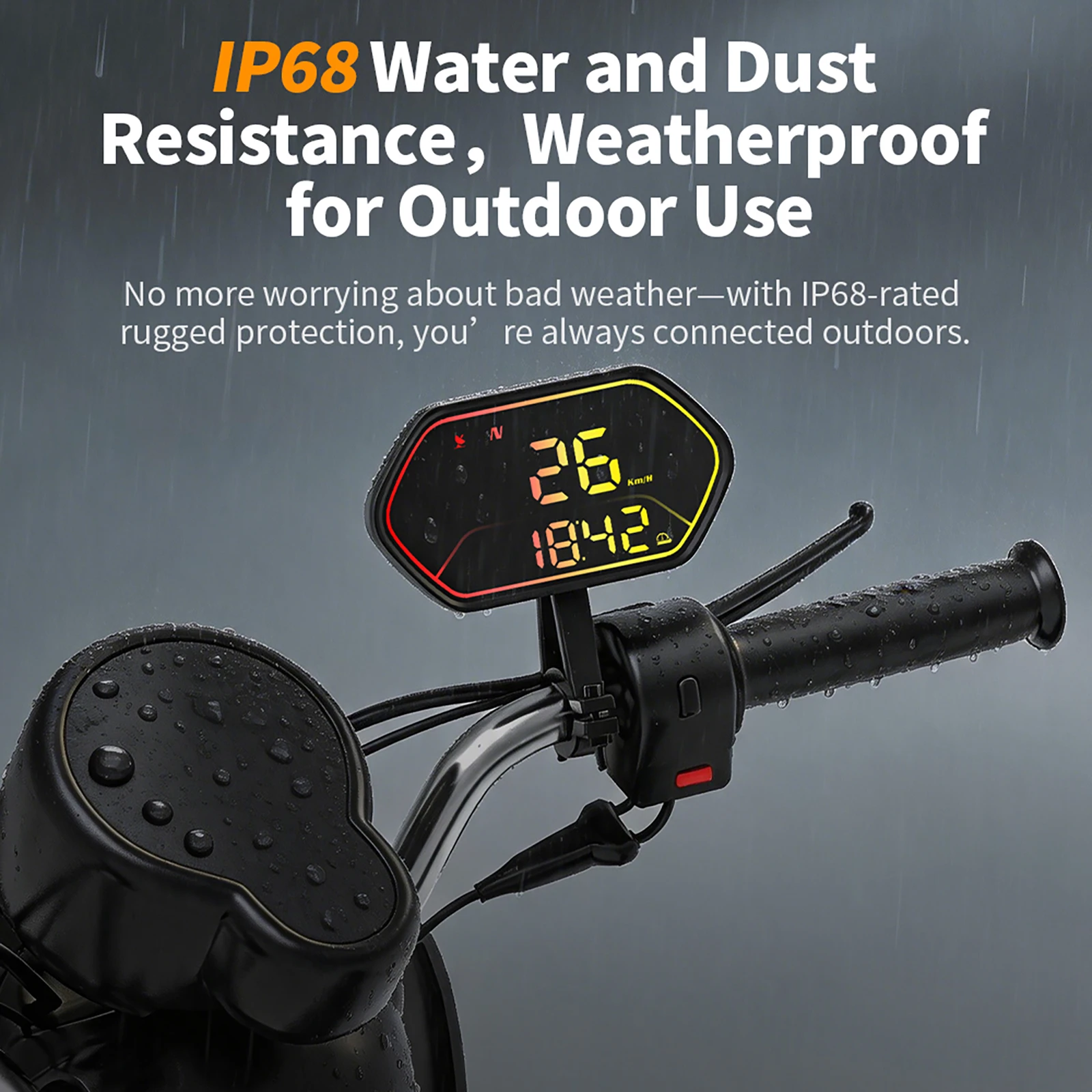 New Handlebar HUD for Motorcycle Electronic GPS Speedometer Waterproof head-up display Compass Smart Cycle Projector Adjustable