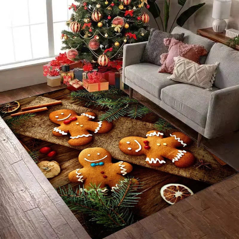 

Christmas Carpet Snowman Santa Claus Christmas Tree Gingerbread Man Floor Mat Door Mat Room Decoration carpets