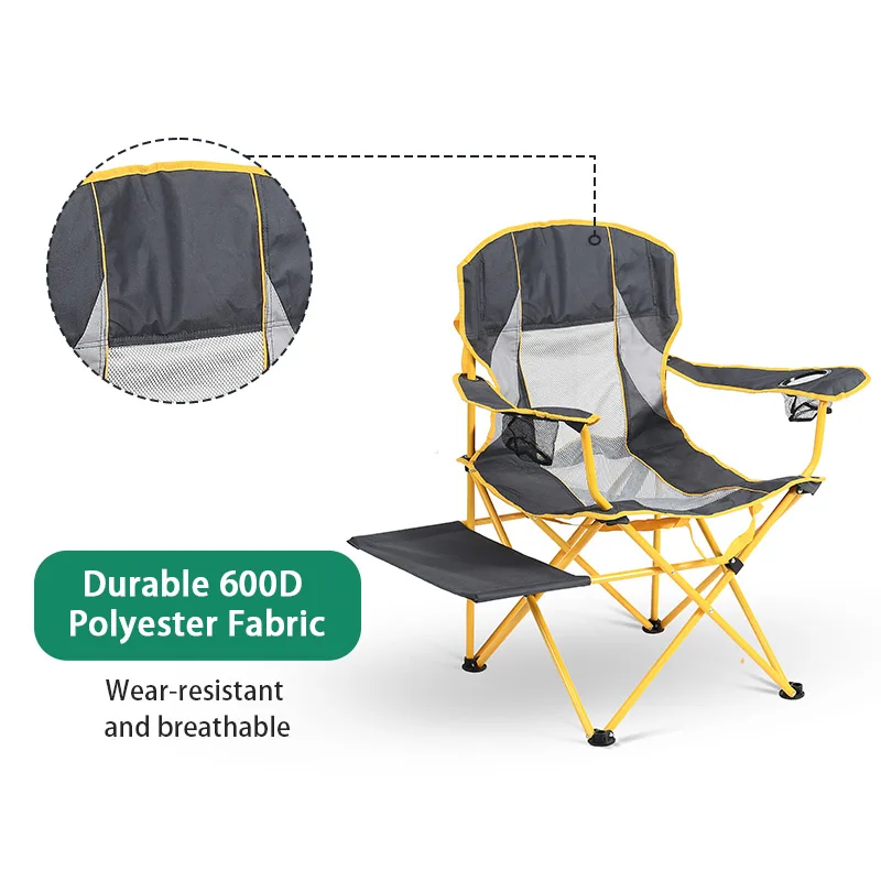 High Quality Oversize Portable Foldable Beach Camping Chair Folding With Side Table Kamp Sandalyesi