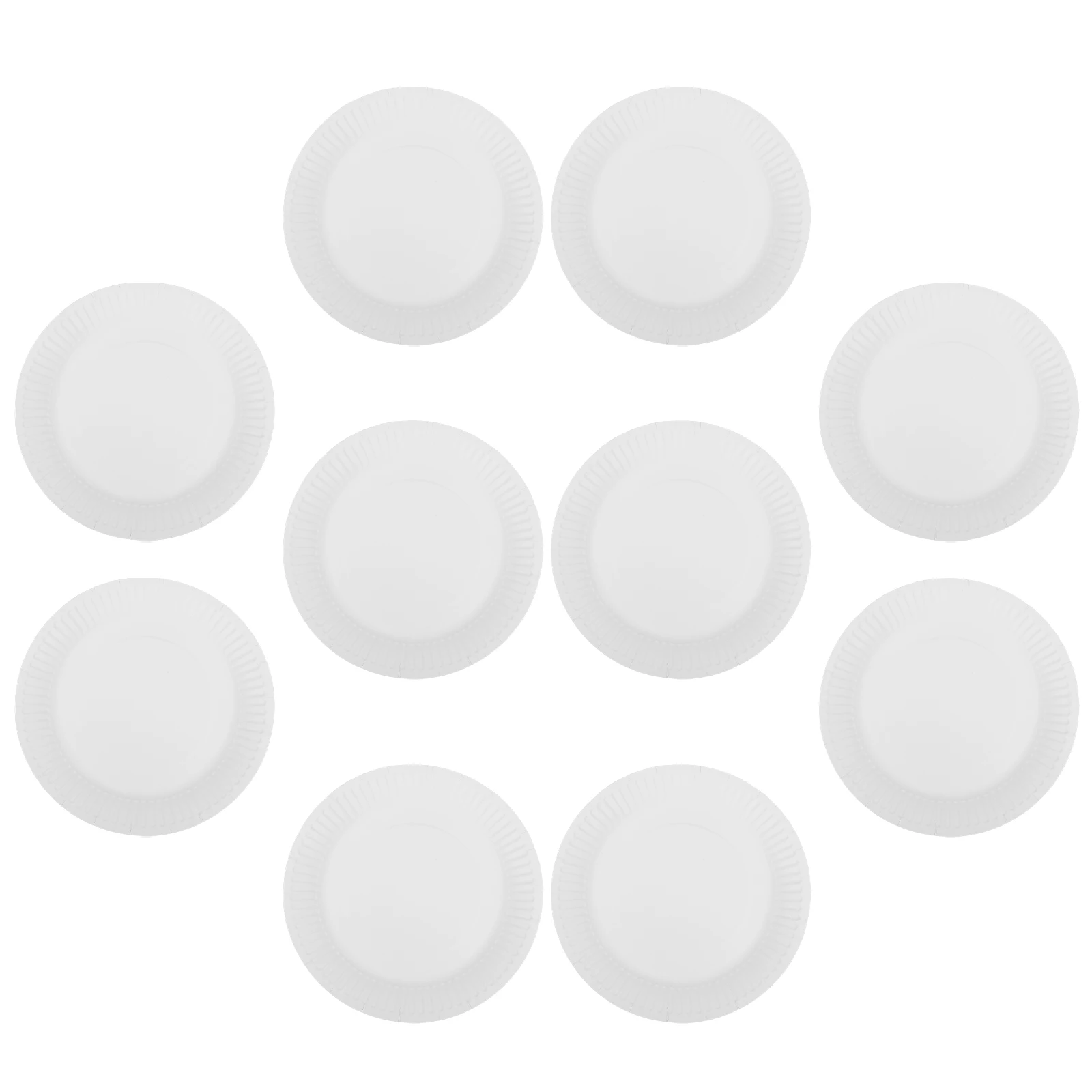 

10pcs White Paper Plates DIY Craft Thickening Non Permeable Paintable Trays Kindergarten Art Portable Storage Multi Purpose
