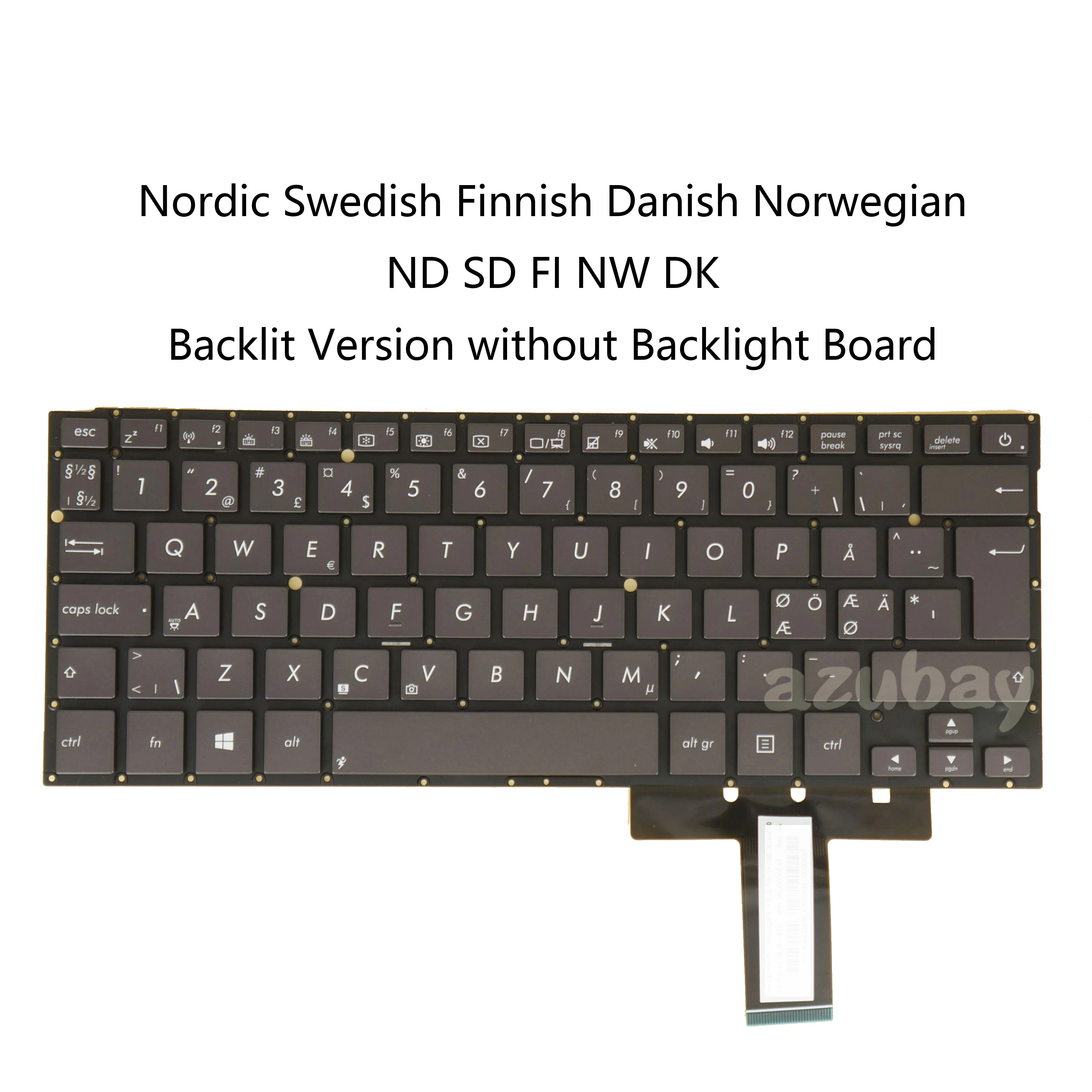 Nordic Laptop Keyboard For Asus Zenbook BX31A BX31E BX31LA UX31A UX31E UX31LA Swedish Finnish Danish Norwegian ÆæØøÅå