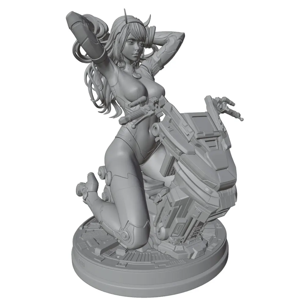 1/24=75mm--1/8=250mm Anime Character Statue GK Miniature 3D Printed Gray Model Figurine DIY Doll Model Unassembled And Unpainted