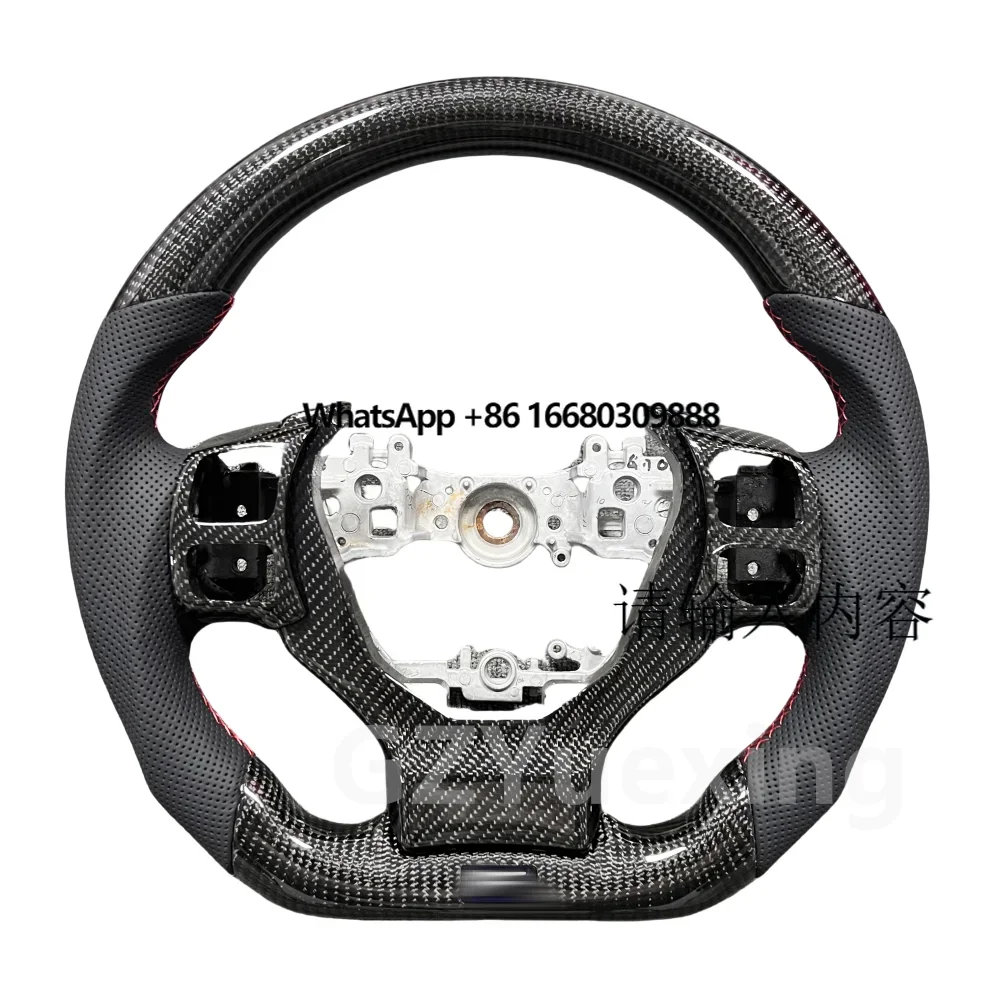 Custom Car Interior Accessories Steering Wheel Carbon Fibre Black Leather for Lexus ES300 IS250 GS350 F Sports