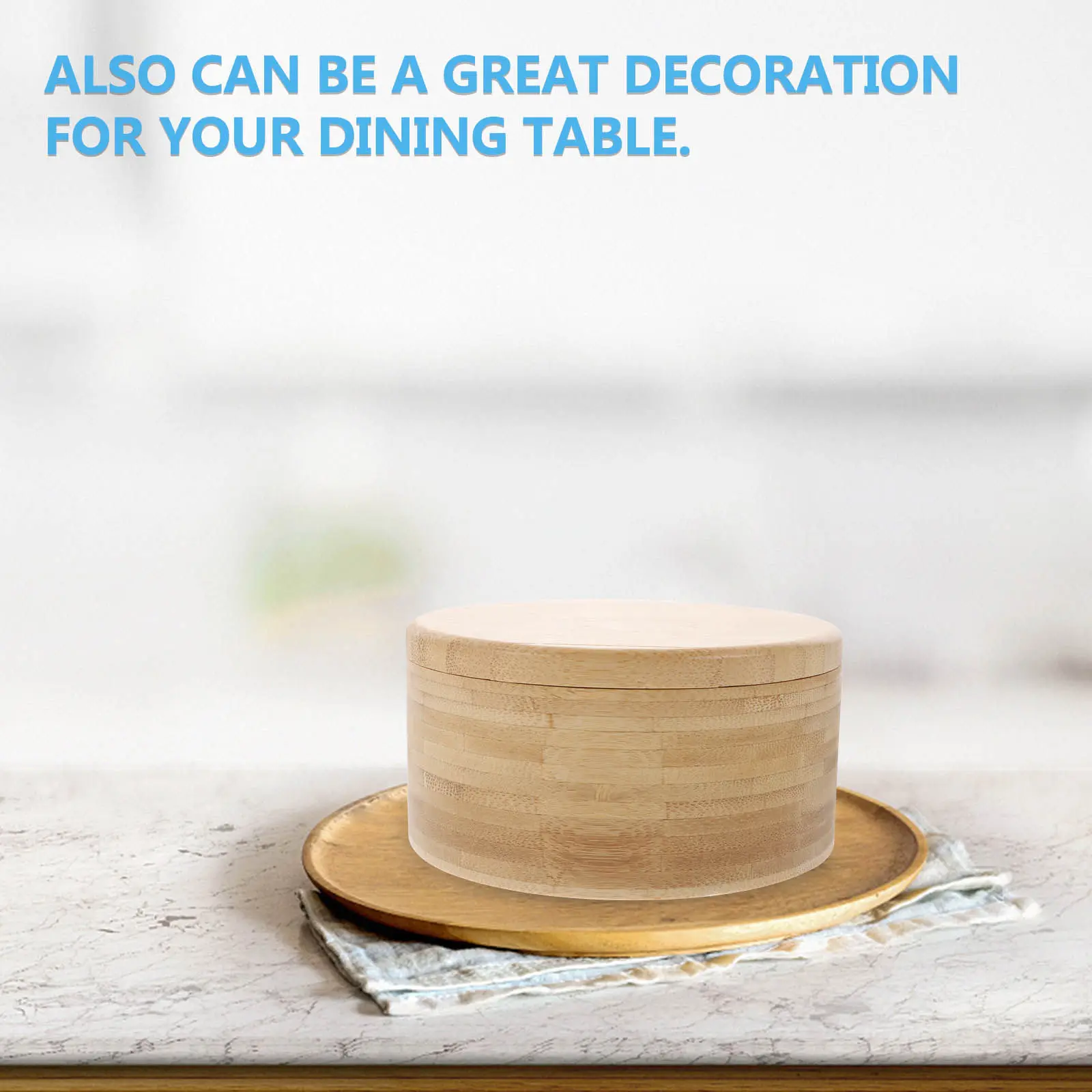 1Pcs Bamboo Spice Jar Texture Salt Container Kitchen Storage for Home Restaurant Hotel