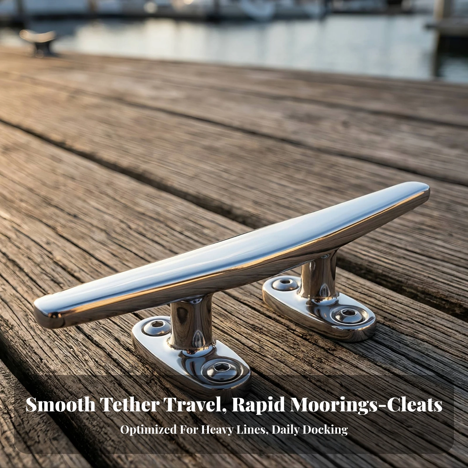 Boat Dock Cleats Slim-Profile Flat Cleat Boat Cleat Corrosion-Resistant Hardware Easy to Install for Boats, Docks