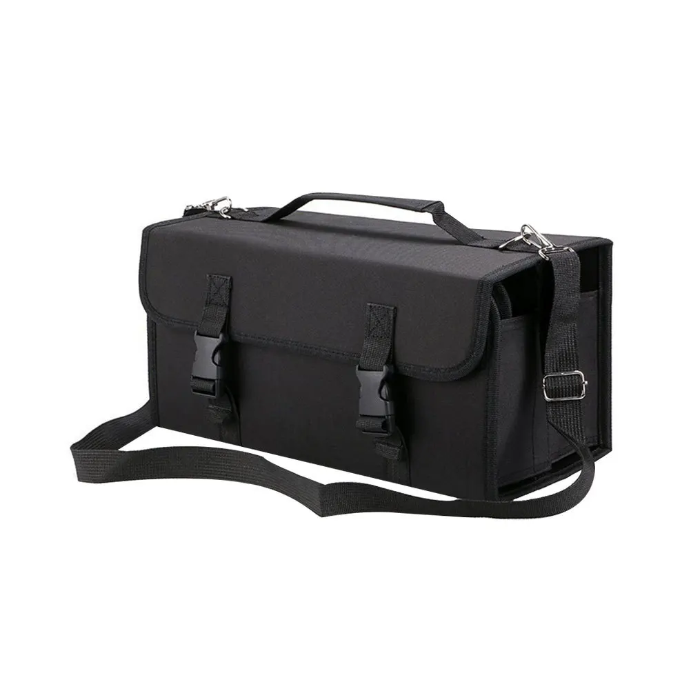 

Marker Bag Heavy Duty 120 Color Markers Storage Case With Shoulder Strap Pen Holder Organizer For Student Supplies Pens