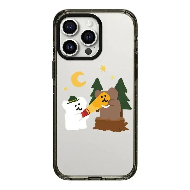 

2.0 Acrylic Upgrade Border Koala Phone Case Cover for iPhone 11 12 13 14 15 16 Pro Max Case for iPhone 16 ProMax