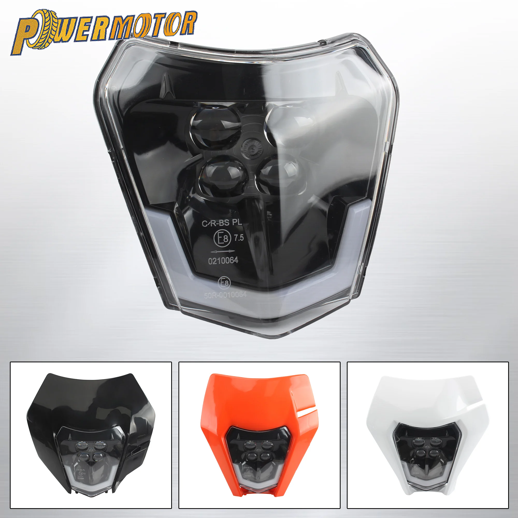 

Enduro Motorcycle Headlight LED Plate Mask For KTM EXC XC SX EXCF XCW SXF 125-500 2016 2017 2021 Motocross Headlamp Modification