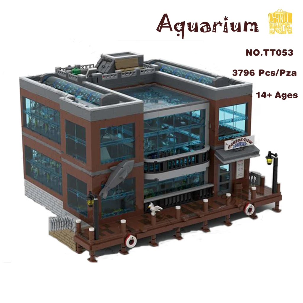 子供のためのaquariumiiモデルのビルディングブロック,moc tt053,PDF付きレンガ,DIY,誕生日とクリスマスのギフト