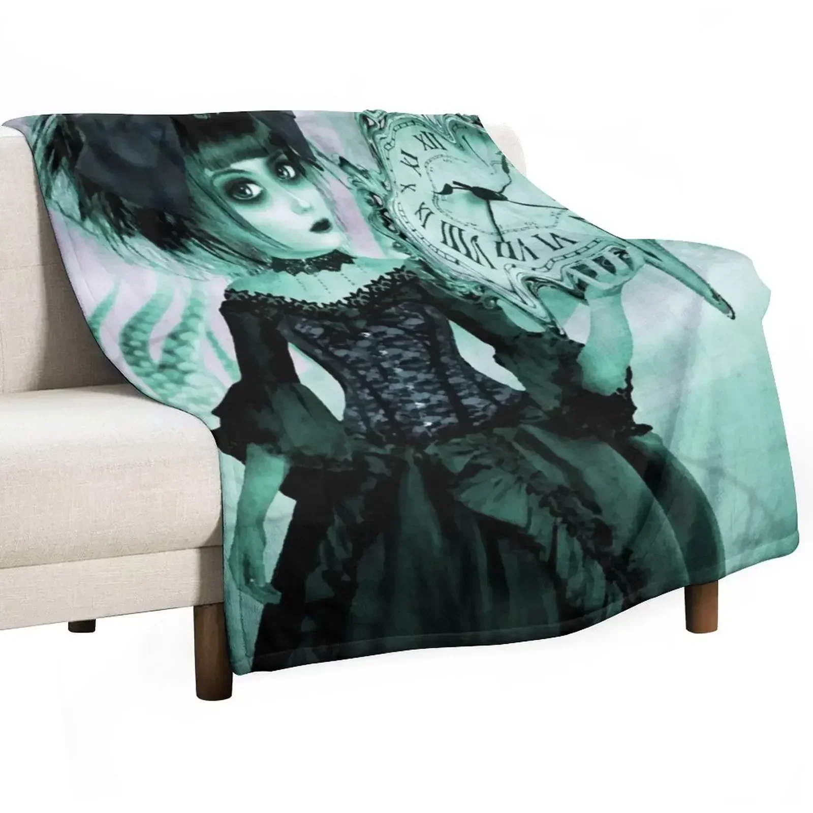 Time (Melting) Throw Blanket Retros Blankets For Baby Thin Sofa Stuffeds Flannel Fabric Blankets