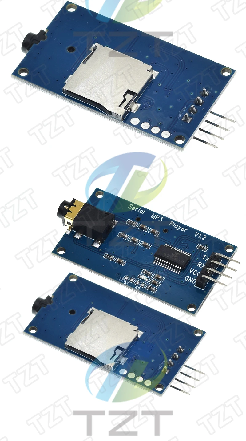 TZT 1/3PCS YX6300 YX5300 UART-Steuerungs-Seriellmodul MP3-Musikplayer-Modul für Arduino/AVR/ARM/PIC CF – Detail 6
