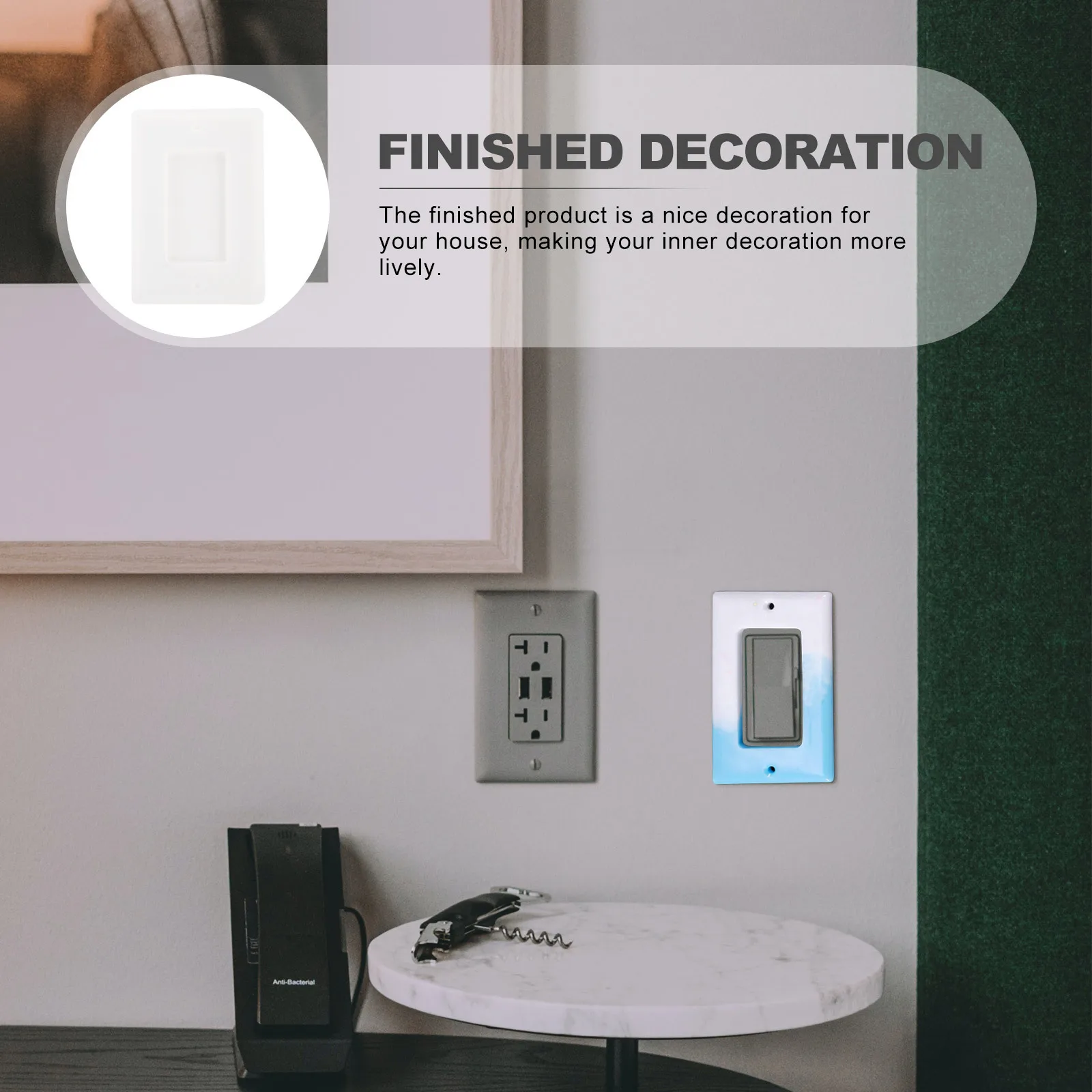 

6Pcs Socket Switch Panel Mold Durable Silicone Epoxy Mold for DIY Craft Making Crystal Casting Cover Socket Switch Molds