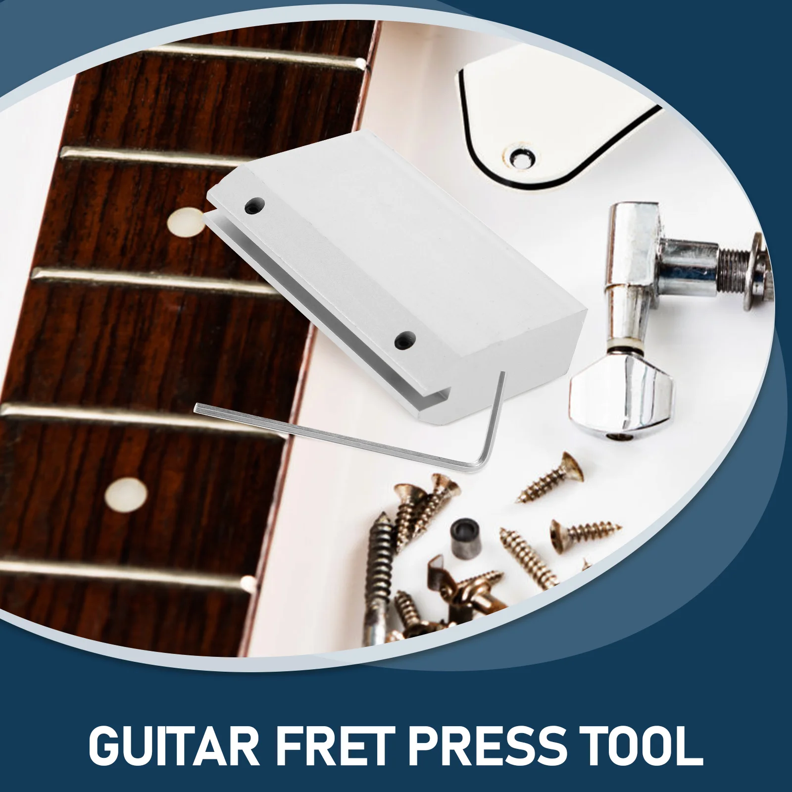 

1Set Guitar Fret Press Tool Aluminum Portable Guitar Repair Tool for Electric Acoustic Bass Fretwire Maintenance