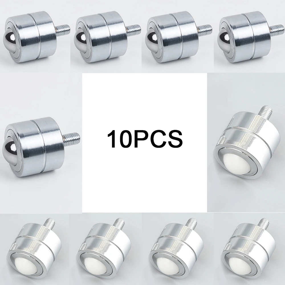 

10PCS Heavy Duty Universal Ball Transfer Unit Ball Bearing Bull Eye Wheels Transfer Omni Wheels Conveyor Rollers Sliders Runners