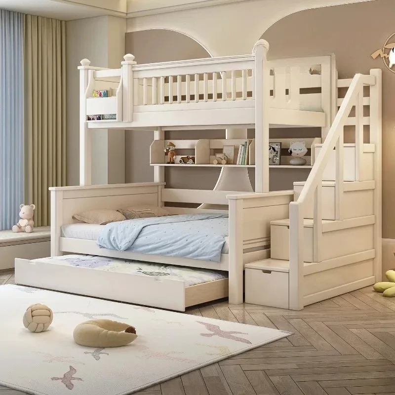 Comforter Wooden Kids Beds Boundary King Size Modern Style Bunk Children Beds Princess Bedroom Litera Infantil Kids Furniture