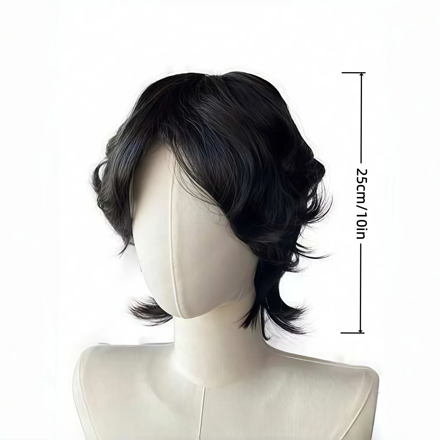 Black Short Wig, Elf Cut Wig, Layered Natural Appearance Synthetic Wig, Role-Playing, Carnival, St. Patrick's Day, Back to Schoo