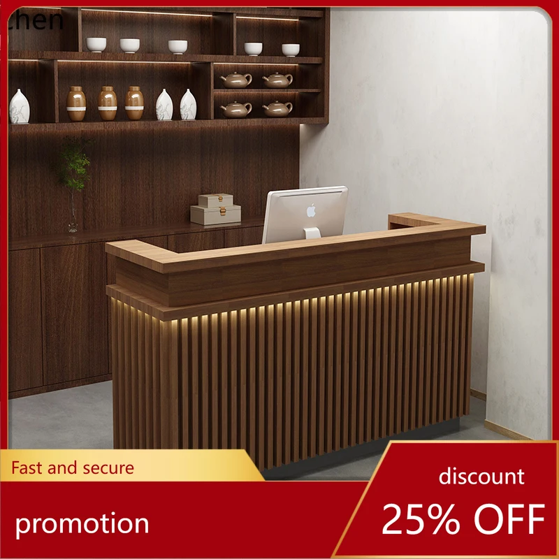 HT modern Chinese style checkout page wine cabinet integrated B & B teahouse front desk