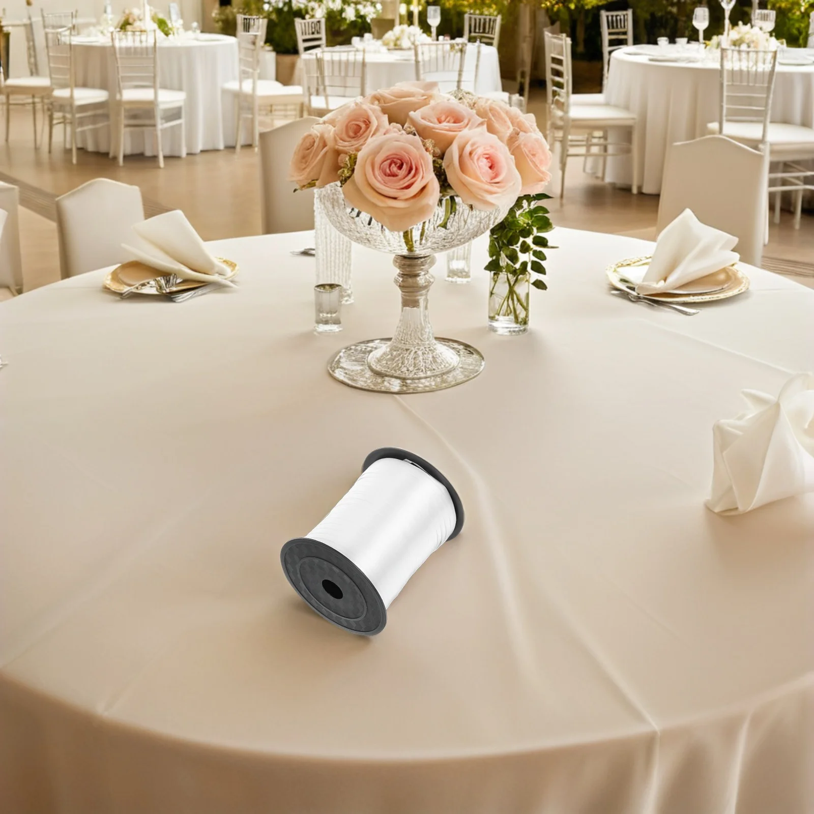 

1 Roll Wedding Balloon String White Curling Ribbon Large Garland Streamers Party Decoration Present Wrap Flower Arrangement DIY