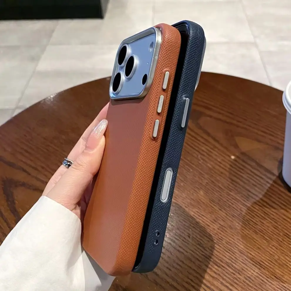 Funda de teléfono de TPU suave con textura de tela de lujo para iPhone 17 Air 16 15 14 13 12 11 Pro Max Plus, cubierta a prueba de golpes de Color sólido esmerilado