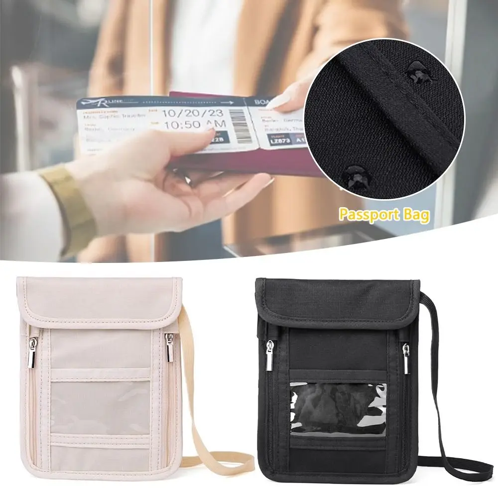 Draagbare Nylon Rfid Paspoort Id Bag Waterdichte Multi-Functionele Id Creditcard Houder Pakket Reizen