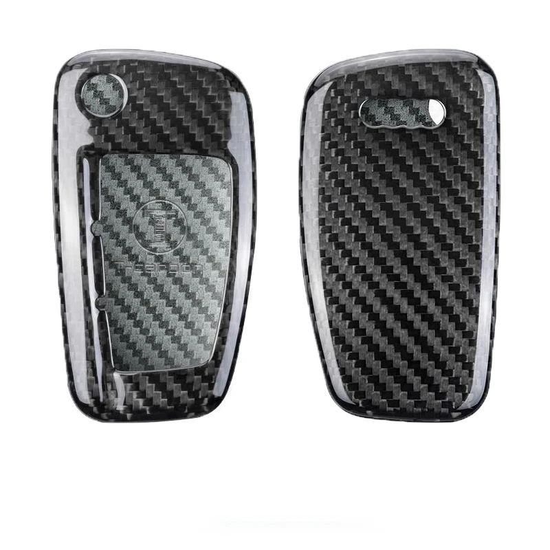 

Carbon Fiber Car Key Cover Shell Case For Audi A4L A5 A7 A3 Q3 S3 A6L S6 A1