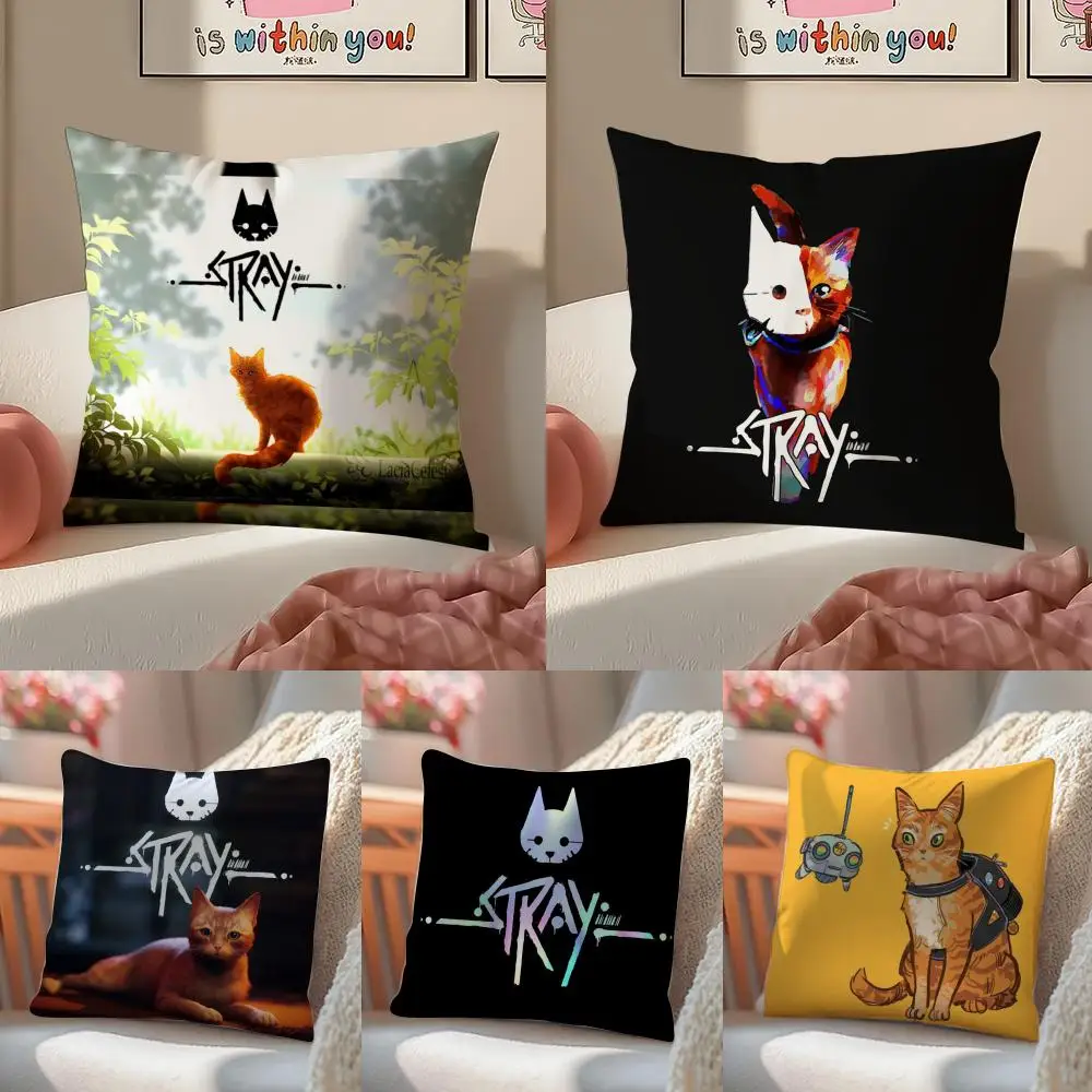 Game S-Stray Cushion Cover Linen Pillowcase Cover Soft Decor for Sofa Home Room