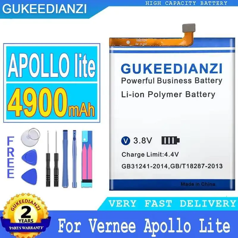 

4900 мАч для Vernee Apollo Lite SD456074PE Сменный аккумулятор премиум-класса для мобильного телефона