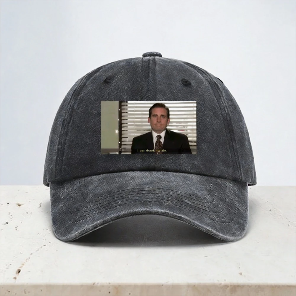 I Am Dead Inside Michael Scott Baseball Cap fashion unisex Washed Soft top denim hat outdoor casual adjustable snapback hats