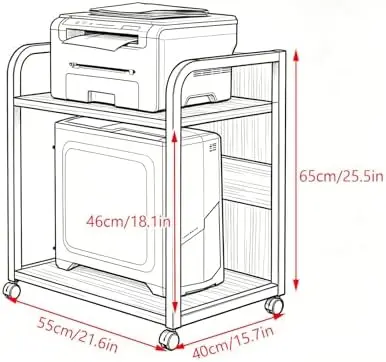 Media Rack, Audio Rack Tower with Wheels, AV Media Stand, for Stereo Components, Record Player and CD Player, Home
