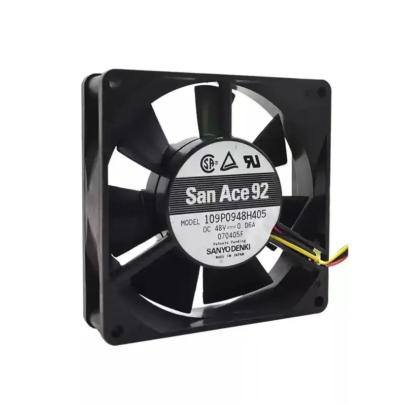 Original For Sanyo Denki 109P0948H405 San Ace 92 48V 0.06A 9225 92mm Dual Ball Bearing DC Brushless Telecom Fan Cabinet