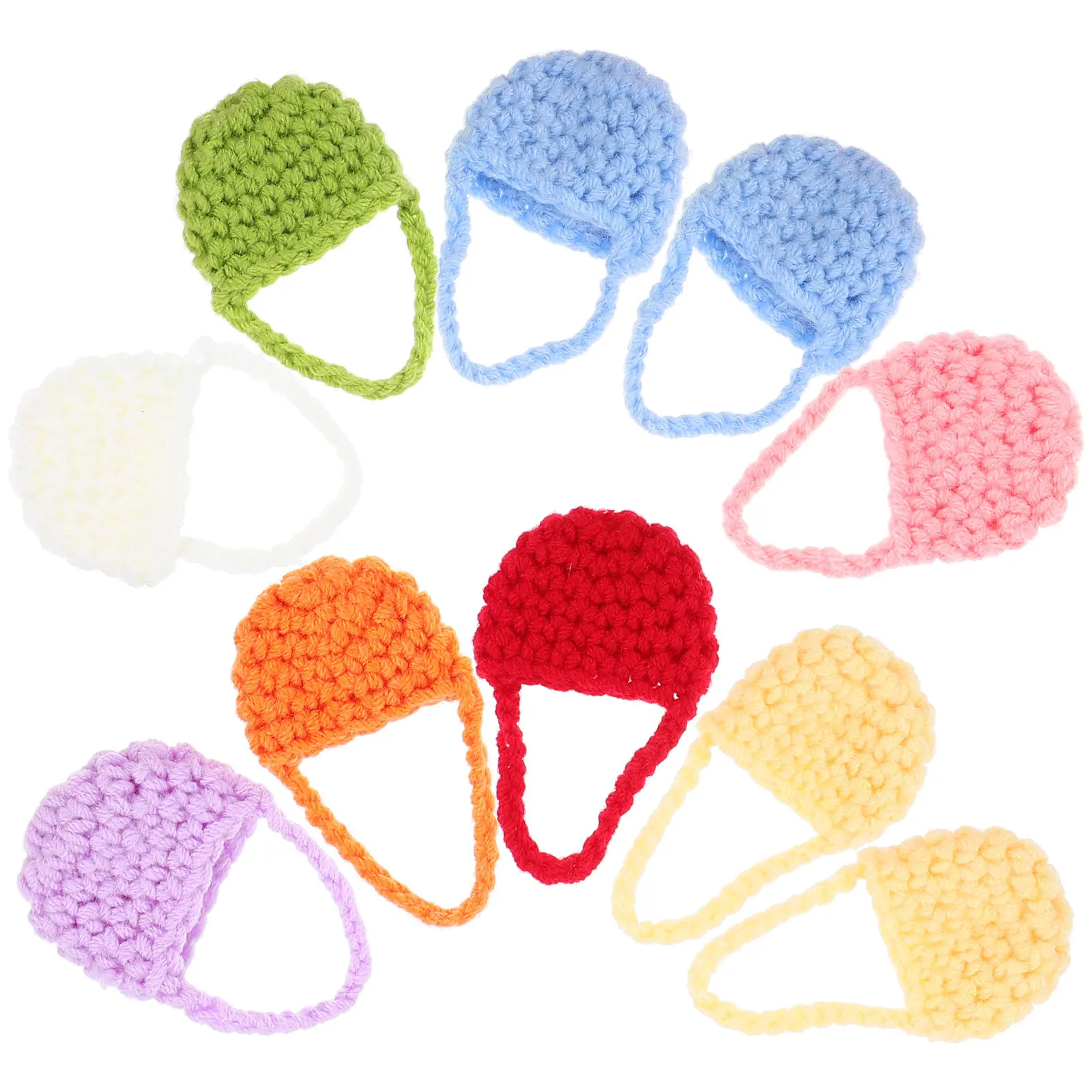 

10Pcs Miniature Knitted Bag Dollhouse Ornament Tiny Decoration Micro Landscape Detail Soft Touch Handmade Craft Supply Accessory