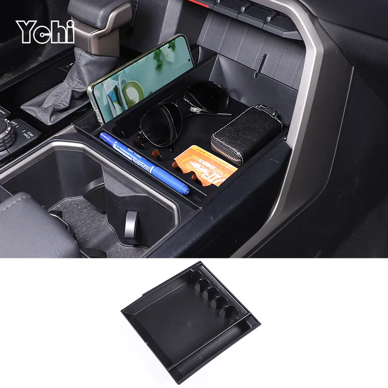 

For Toyota Tundra 2022 2023 ABS Black Car Central Control Storage Box Multi-Function Storage Box CarInterior Accessories