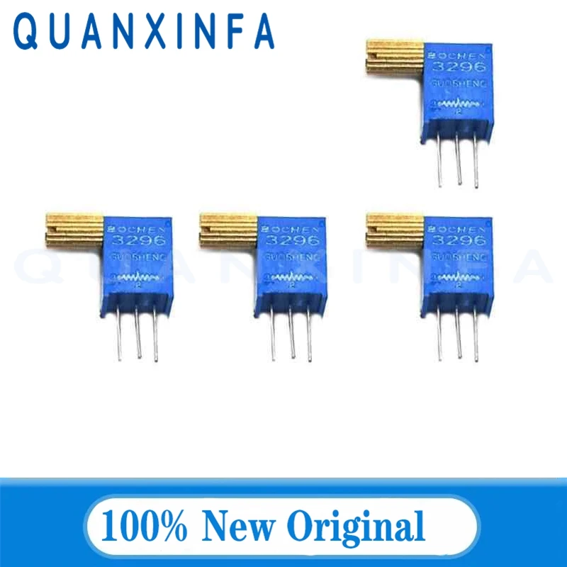 10PCS 3296X 3296 Adjustable Potentiometer 50R100R1K2K5K10K20K50K100K200K500K1M Ohm Side Adjustment Metal Shaft Long Handle