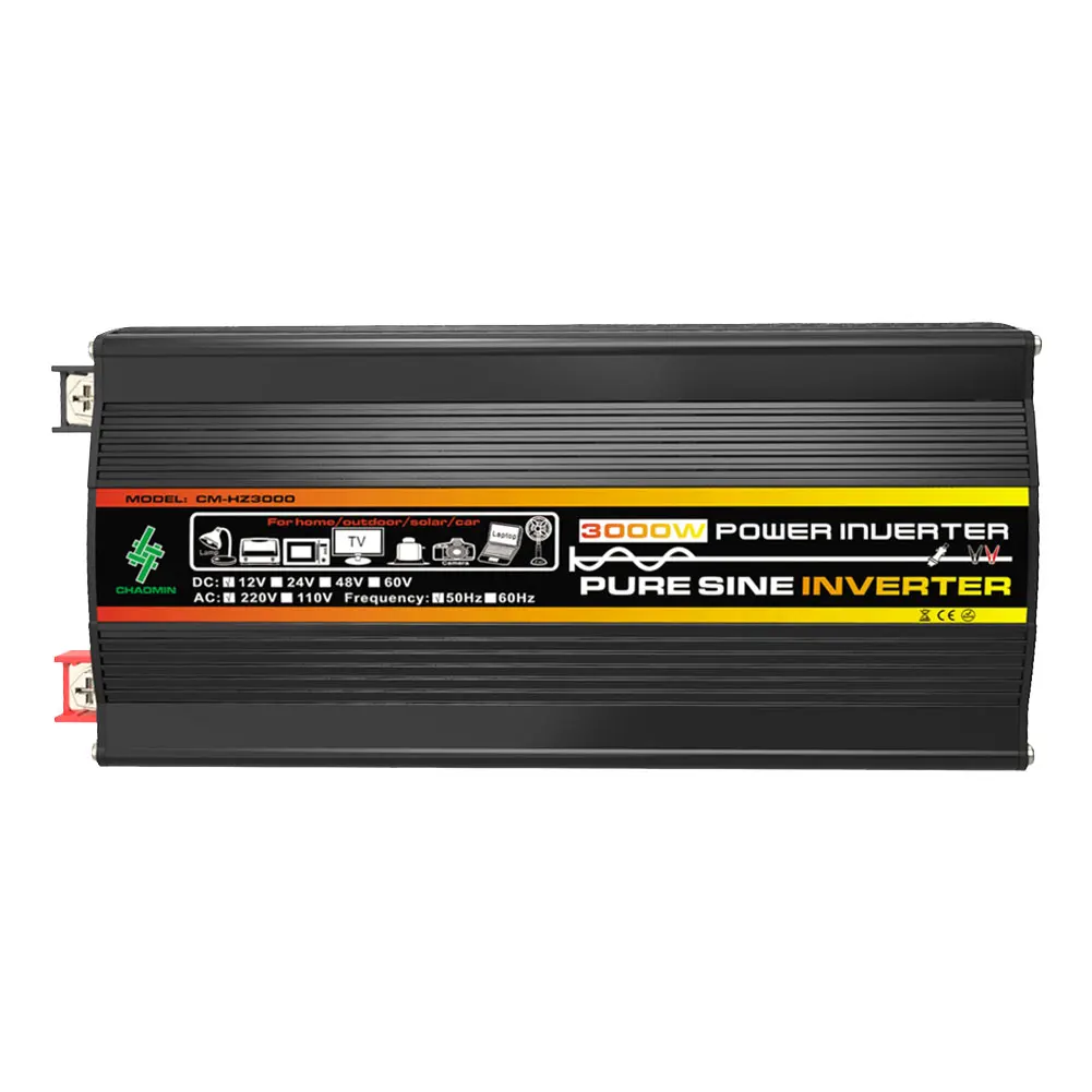 3000/4000/6000/8000W Power Converter LED Display Dual USB Pure Sine Wave DC 12V To AC 220V for Car Auto RV for Vehicle Appliance