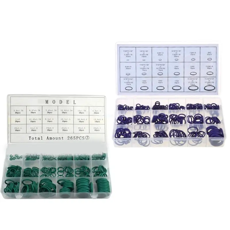 

Car Air Conditioning Compressor O Ring Nitrile Rubber Seals Repair Tool 270pcs Dropship