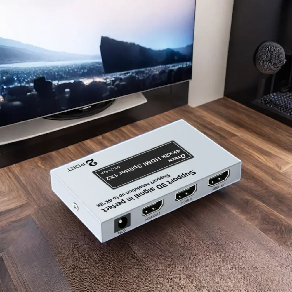 الجملة 5V 1A HDMI الفاصل دعم 3D 4K 30 هرتز 1 في 2 خارج HDMI الفاصل 2 منافذ