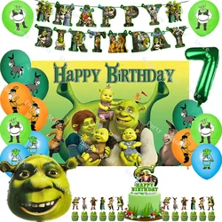 Shrek Birthday Party Decoration Balloon Banner Backdeop Cake Topper According Options Shrek Party Supplies Baby Shower