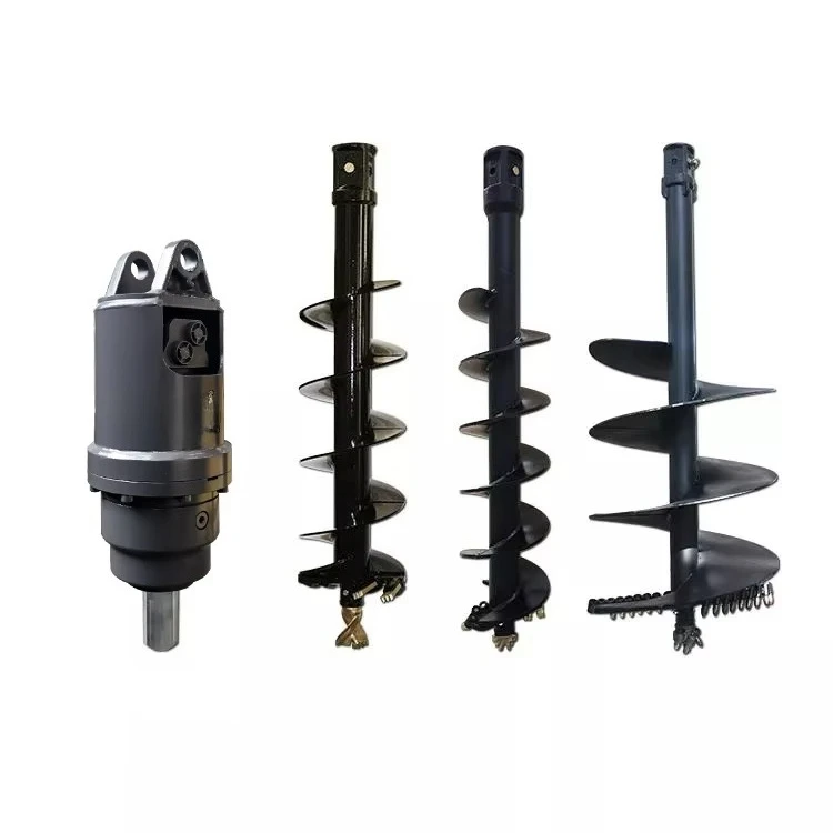 Mini Excavator Earth Auger Factory Price Hydraulic Earth Auger Drill Attachment