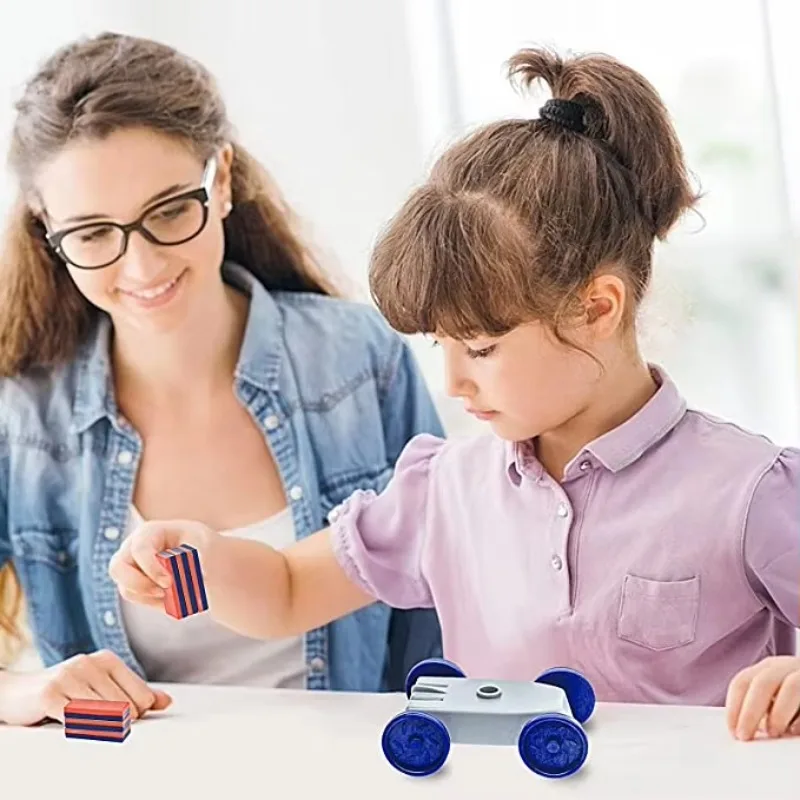 12-in-1magnet Science kit Toys for Kids STEM Magnetic Science Experiments Power The Racer with a Magnet,Levitate a Magnet