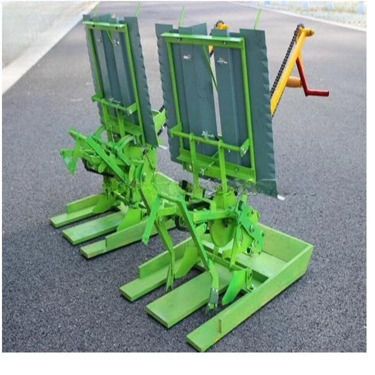 Small agricultural hand-cranked rice transplanter, step-back rice seedling planter