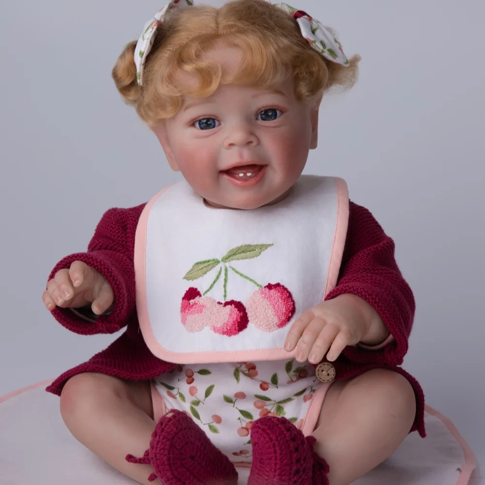 Cloveray 24 インチリアルなリボーンベビードールかわいいなだめるような高品質のリアルなビニール人形オリジナルベビーコンパニオンおもちゃ子供ギフト