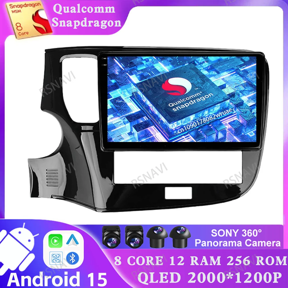 Android 15 Car Radio For Mitsubishi Outlander 3 III GF0W GF0W GG0W 2018 - 2021 Dash Car Camera Golf 6 5G WIFI Cupra Formentor BT