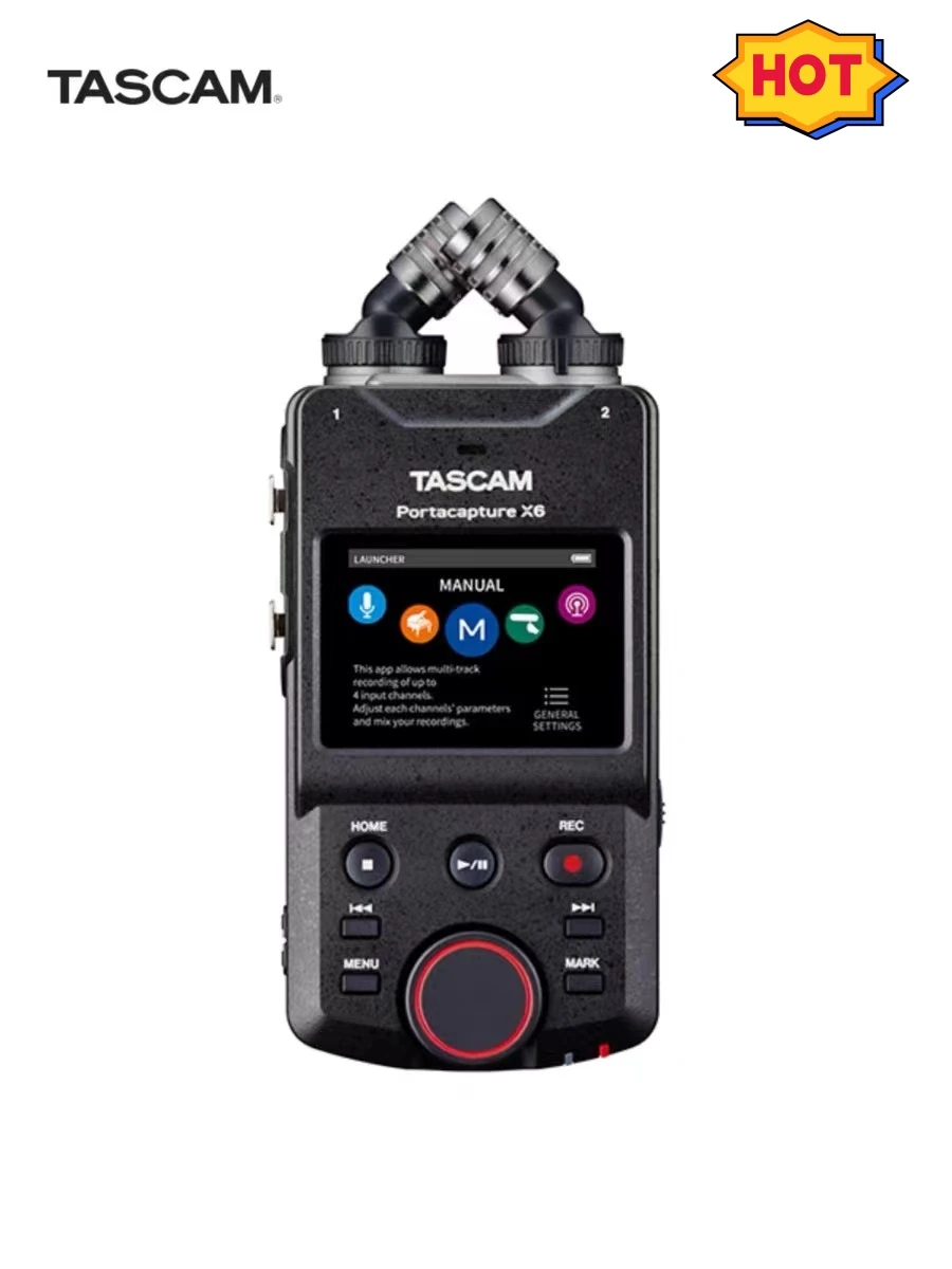 Tascam X6 High-Resolution Multi-Track Handheld Recorder for podcast,music,interviews,field recording and real 6-track recording